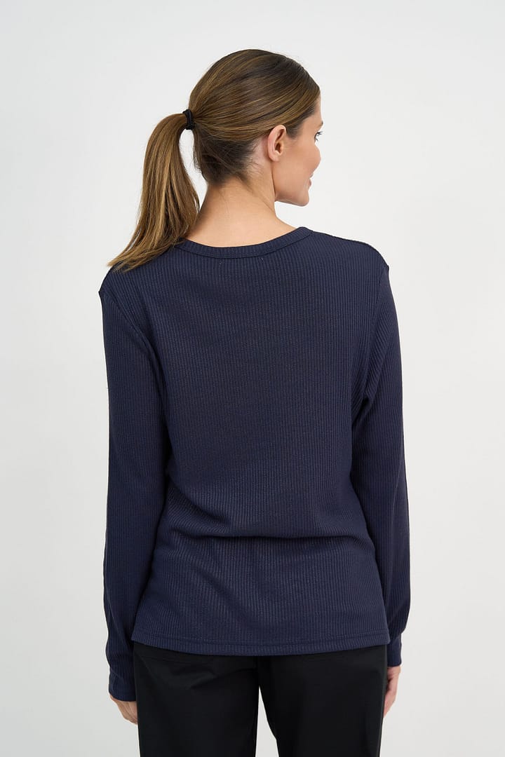 Metallic Ribbed Knit Top Slate Liberty Rose