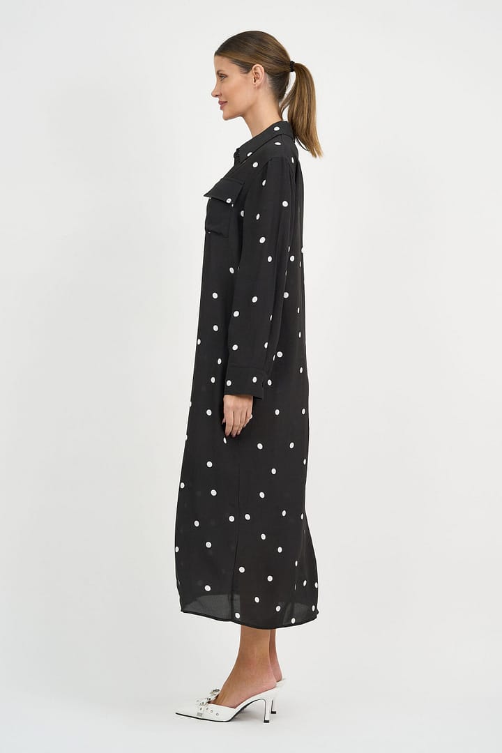 Relaxed Viscose Shirt Dress Black Liberty Rose