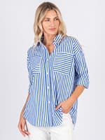 Patch Pocket Stripe Shirt Candy Worthier