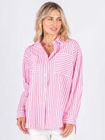 Patch Pocket Stripe Shirt Candy Worthier
