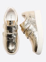 Velcro Crocodile Sneaker Black Lavish Footwear