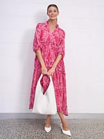 Tiered Midi Dress Green Liberty Rose