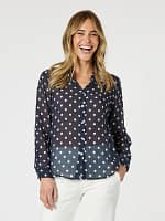 Sorrento Spot Sheer Shirt