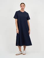 Cotton Jersey Stripe Dress Red Liberty Rose