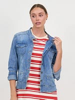 Denim Jacket Red Threadz