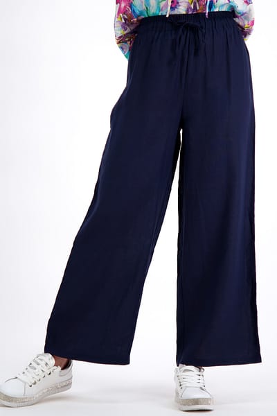Linen Relaxed Pant Navy Liberty Rose