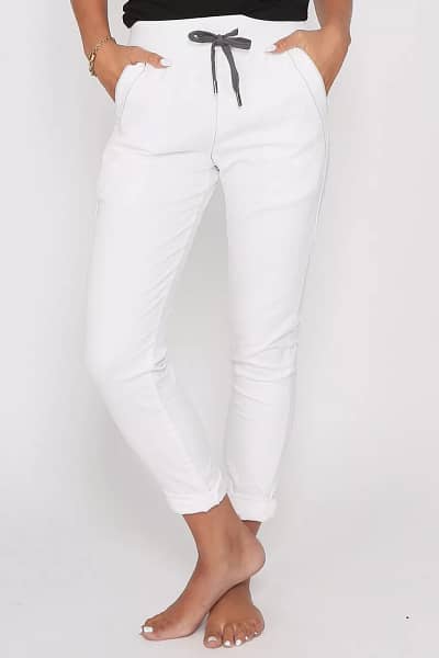 Chino Jogger White Leoni