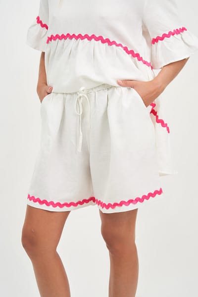 Ric Rac Linen Short Pink Worthier