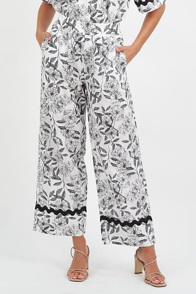 Relaxed Linen Pant Black Liberty Rose