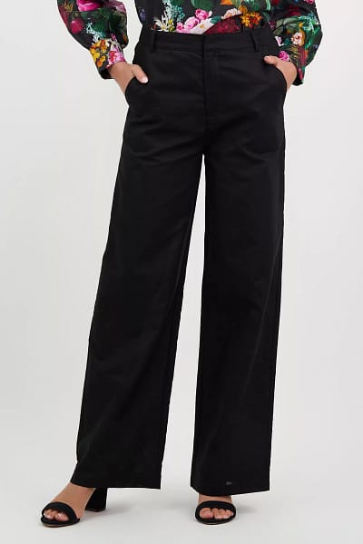 Essential Linen Pant Black Liberty Rose