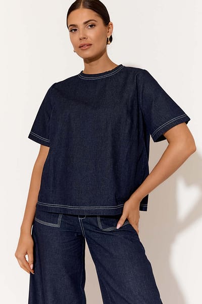 Denim Relaxed Top Denim adorne