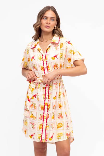 Ric Rac Shirt Dress Red Label of Love