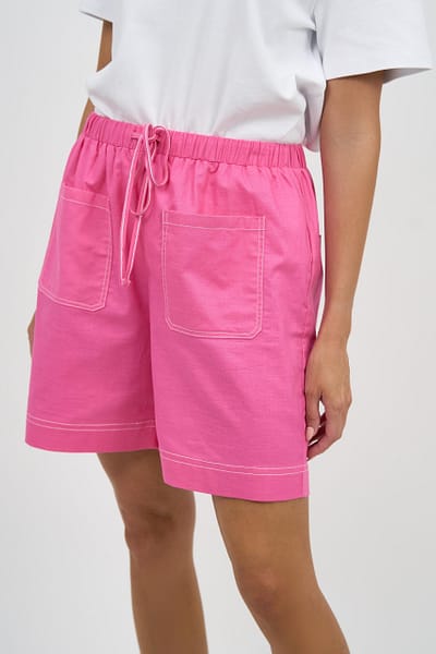 Mati Linen Pocket Short Pink Liberty Rose