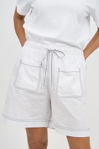 Mati Linen Pocket Short White Liberty Rose