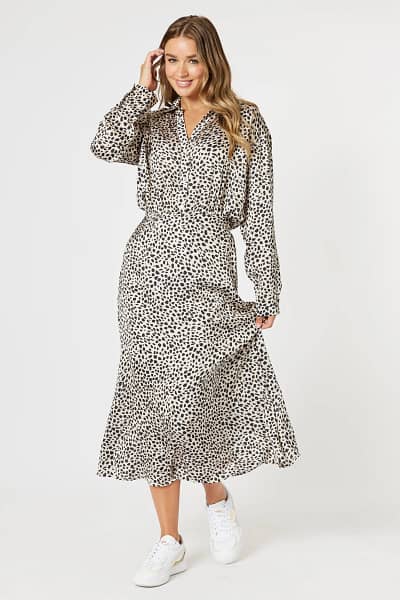 Pebble Spot Print Shirt Stone Threadz
