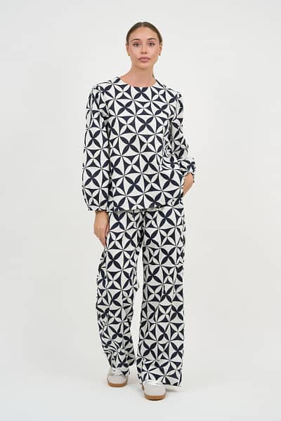 Linen Wide Leg Tie Pant Black Liberty Rose