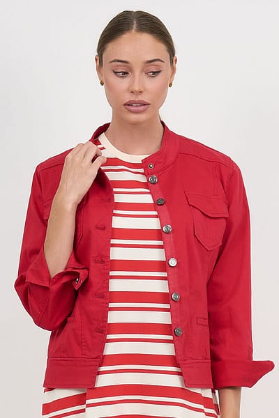 Denim Jacket Red Threadz