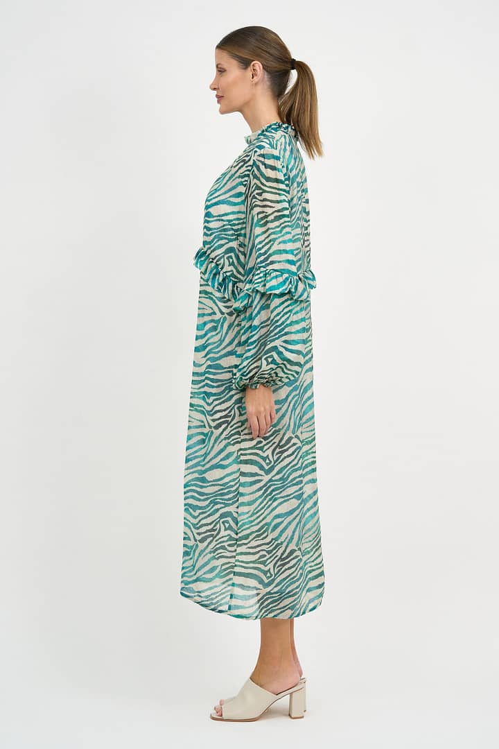 Frill Detailed Dress Teal Liberty Rose
