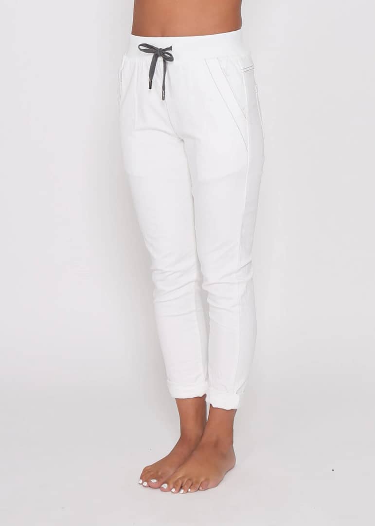 Chino Jogger White Leoni