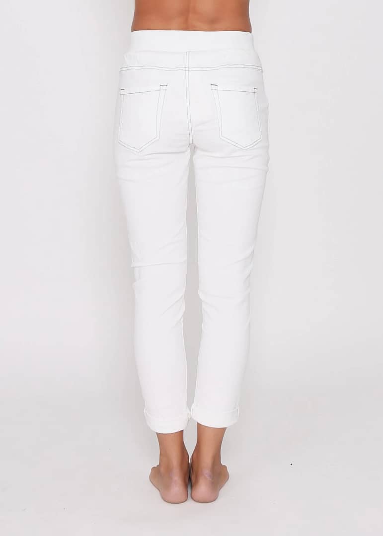 Chino Jogger White Leoni