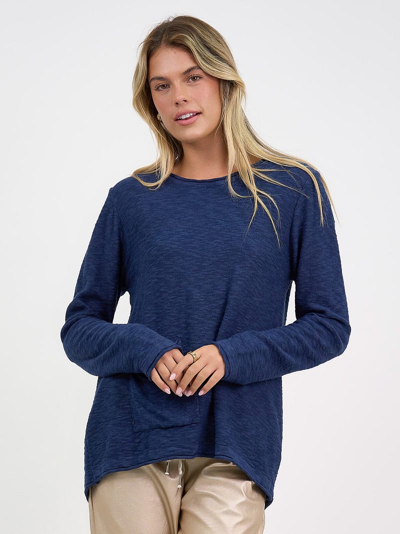 Double Pocket Knit Navy Worthier
