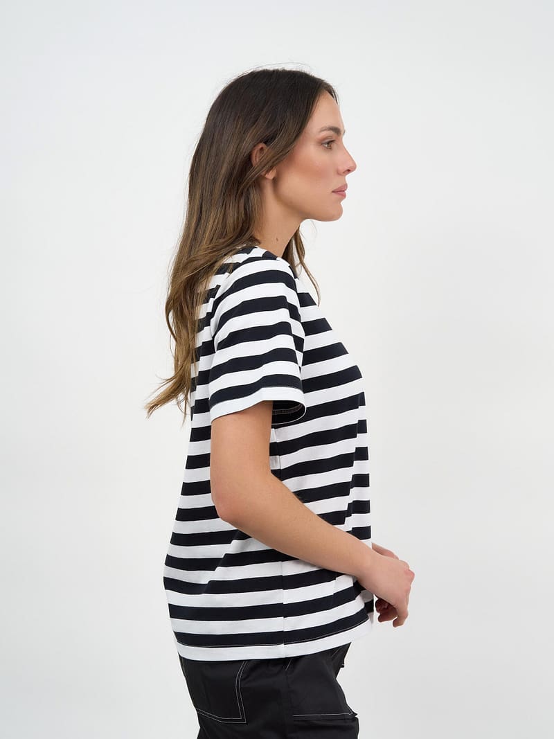 Cotton Jersey Stripe Tee Stripe Liberty Rose