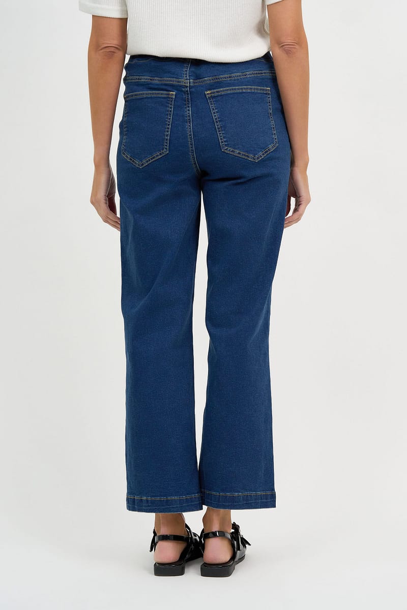 Maddy Wide Leg Jean Dark Denim Threadz